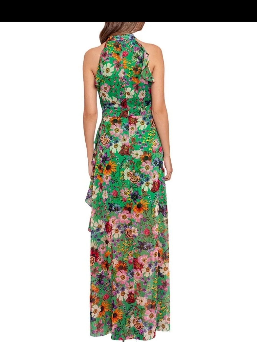 🌸Stunning Betsy & Adam Floral Halter Gown - Size 8 SUMMER DRESS HALTER STYLE ✨️ - Picture 3 of 16
